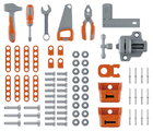 Pracovná dielňa so zverákom Black&Decker Bricolo Workbench Smoby 78 doplnkov s náradím a montážnymi dielikmi