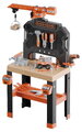 Pracovná dielňa s mechanickým žeriavom Bricolo Builder Black&Decker Smoby so skladacím autíčkom a vŕtačkou 87 doplnkov