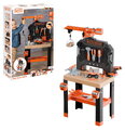 Pracovná dielňa s mechanickým žeriavom Bricolo Builder Black&Decker Smoby so skladacím autíčkom a vŕtačkou 87 doplnkov
