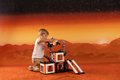 Stavebnica vesmírne autíčko 3v1 Space Rover Discovery Set Smoby 50 dielikov so skrutkovačom a figúrka astronauta s pohyblivými končatinami