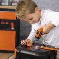 Pracovný kufrík s vŕtačkou Bricolo Case Black&Decker Smoby s náradím a montážnymi dielmi 36 doplnkov