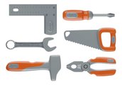 Pracovný kufrík s náradím Tool Box Black&Decker Smoby 6 doplnkov
