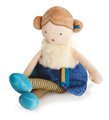 Bábika Céleste Vintage Having Fun Jolijou 30 cm s hnedými vláskami v modrých šatách z jemného textilu od 5 rokov