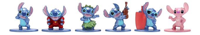 Figúrky zberateľské Stitch Nano Jada kovové sada 6 druhov výška 4 cm od 8 rokov JA36325314R00