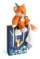Plyšová líška na maznanie Fox Tiwipi Doudou et Compagnie v darčekovom balení oranžová 21 cm od 0 mes