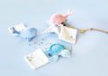 Plyšová veľryba na maznanie Whale Blue Doudou et Compagnie v darčekovom balení modrá 15 cm od 0 mes