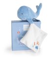Plyšová veľryba na maznanie Whale Blue Doudou et Compagnie v darčekovom balení modrá 15 cm od 0 mes