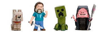Figúrky zberateľské Minecraft Movie Jada kovové sada 4 druhov výška 6,5 cm od 8 rokov JA36692314R00