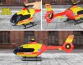 Helikoptéra záchranná Airbus H135 Rescue Helicopter Majorette kovová so zvukom a svetlom dĺžka 25,5 cm