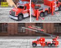 Autíčko hasičské Mack Granite Fire Truck Majorette kovové so zvukom a svetlom dĺžka 22 cm