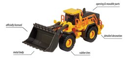 Nakladač Volvo Wheel Loader Majorette 21 cm dĺžka s pohyblivými časťami