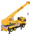 Autíčko stavebné so žeriavom Volvo Truck Crane Majorette kovové so zvukom a svetlom dĺžka 22 cm