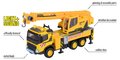 Autíčko stavebné so žeriavom Volvo Truck Crane Majorette kovové so zvukom a svetlom dĺžka 22 cm