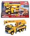 Autíčko stavebné so žeriavom Volvo Truck Crane Majorette kovové so zvukom a svetlom dĺžka 22 cm