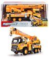 Autíčko stavebné so žeriavom Volvo Truck Crane Majorette kovové dĺžka 22 cm