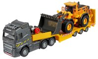 Kamión s nakladačom Volvo FH16 Truck & Wheel Loader Majorette 35 cm dĺžka