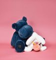 Plyšový hrošík Hip'Pop Histoire d’ Ours modrý 40 cm od 0 mes