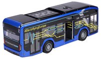 Autobus MAN Lion´s City 10 E Bus Majorette s gumenými kolieskami a otvárateľné dvere dĺžka 22,5 cm