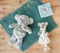Plyšová koala s mláďatkom Koala Unicef Collection Doudou et Compagnie v darčekovom balení sivá 25 cm od 0 mes