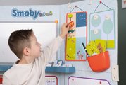 Škola s triedou pre škôlkárov obojstranná School Smoby Hra na učiteľa a žiaka s náučnými hrami a aktivitami 38 doplnkov