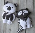 Textilná bábika Koala Bamboo toTs-smarTrike Black&White od 0 mes