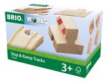 Náhradné diely pre vláčikodráhu Ramp & Stop Track Pack BRIO 2 rampy a ukončenia trate od 3 rokov BRIO3855
