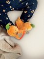 Papučky pre bábätko Tekvica Booties My First Halloween Doudou et Compagnie v darčekovom balení oranžové od 0-6 mes