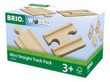 Náhradné diely pre vláčikodráhu Mini Straight Track Pack BRIO 4 mini koľajnice dĺžka 5,4 cm od 3 rokov BRIO3930