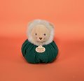 Plyšový lev na maznanie Doudou Boule 3v1 Doudou et Compagnie zelený 25 cm od 0 mes