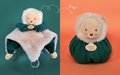 Plyšový lev na maznanie Doudou Boule 3v1 Doudou et Compagnie zelený 25 cm od 0 mes