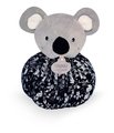 Plyšová koala na maznanie Doudou Boule 3v1 Doudou et Compagnie sivá 25 cm od 0 mes