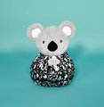 Plyšová koala na maznanie Doudou Boule 3v1 Doudou et Compagnie sivá 25 cm od 0 mes