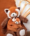 Plyšová panda s mláďatkom Red Panda Unicef Collection Doudou et Compagnie v darčekovom balení červená 25 cm od 0 mes