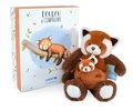 Plyšová panda s mláďatkom Red Panda Unicef Collection Doudou et Compagnie v darčekovom balení červená 25 cm od 0 mes