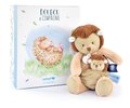Plyšový ježko s mláďatkom Hedgehog Unicef Collection Doudou et Compagnie v darčekovom balení hnedý 25 cm od 0 mes