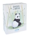 Plyšová panda s mláďatkom Panda Unicef Collection Doudou et Compagnie v darčekovom balení biela 25 cm od 0 mes
