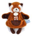 Plyšová panda na bábkové divadlo Red Panda Hand Puppet Unicef Collection Doudou et Compagnie v darčekovom balení červená 25 cm od 0 mes
