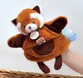 Plyšová panda na bábkové divadlo Red Panda Hand Puppet Unicef Collection Doudou et Compagnie v darčekovom balení červená 25 cm od 0 mes