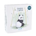 Plyšová panda na bábkové divadlo Panda Hand Puppet Unicef Collection Doudou et Compagnie v darčekovom balení biela 25 cm od 0 mes