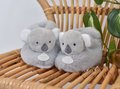 Papučky pre bábätko Koala Booties Unicef Collection Doudou et Compagnie v darčekovom balení sivé 0-6 mes