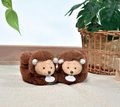 Papučky pre bábätko Hedgehog Booties Unicef Collection Doudou et Compagnie v darčekovom balení hnedé 0-6 mes