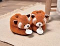Papučky pre bábätko Red Panda Booties Unicef Collection Doudou et Compagnie v darčekovom balení červené 0-6 mes