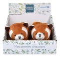 Papučky pre bábätko Red Panda Booties Unicef Collection Doudou et Compagnie v darčekovom balení červené 0-6 mes