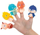 Knižka do vane s maňuškami na prsty Book & Puppets Ludi 5 maňušiek od 10 mes LU40018