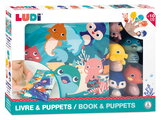 Knižka do vane s maňuškami na prsty Book & Puppets Ludi 5 maňušiek od 10 mes LU40018