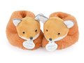 Papučky pre bábätko Fox Booties Unicef Collection Doudou et Compagnie v darčekovom balení oranžové 0-6 mes