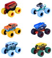 Autíčka Monster Rockerz Majorette 2 tipuri cu roți din cauciuc, lungime 7,5 cm, 1:64