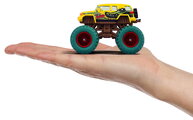 Autíčka Monster Rockerz Majorette 2 tipuri cu roți din cauciuc, lungime 7,5 cm, 1:64