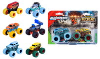 Autíčka Monster Rockerz Majorette 2 tipuri cu roți din cauciuc, lungime 7,5 cm, 1:64