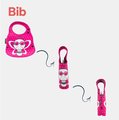 Podbradník pre deti a držiak na fľašku Včielka Baby Bib & Bottle Holder toTs-smarTrike ružový od 0 mes